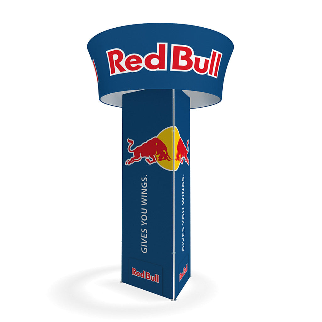WaveLine® Blimp Triangular Tower 20ft Island Exhibit with WaveLine Media